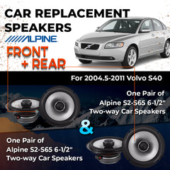 Car Speaker Replacement fits 2004.5-2011 for Volvo S40