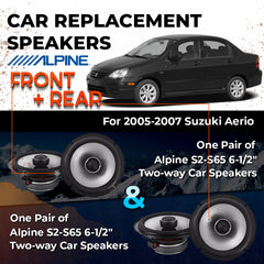 Car Speaker Replacement fits 2005-2007 for Suzuki Aerio