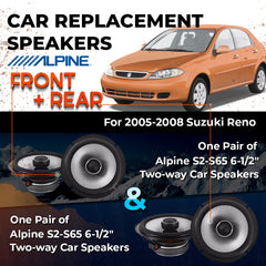 Car Speaker Replacement fits 2005-2008 for Suzuki Reno