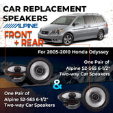 Car Speaker Replacement fits 2005-2010 for Honda Odyssey