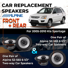 Car Speaker Replacement fits 2005-2010 for Kia Sportage