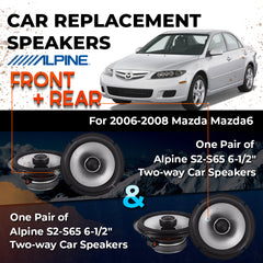 Car Speaker Replacement fits 2006-2008 for Mazda Mazda6