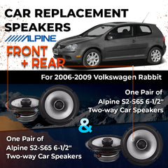 Car Speaker Replacement fits 2006-2009 for Volkswagen Rabbit