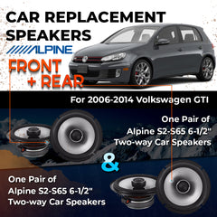 Car Speaker Replacement fits 2006-2014 for Volkswagen GTI