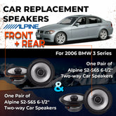 Car Speaker Replacement fits 2006 for BMW 3 Series Sedan