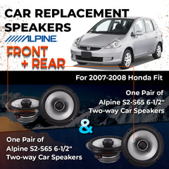 Car Speaker Replacement fits 2007-2008 for Honda Fit
