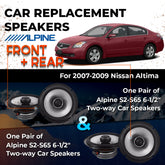 Car Speaker Replacement fits 2007-2009 for Nissan Altima