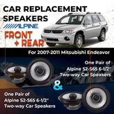 Car Speaker Replacement fits 2007-2011 for Mitsubishi Endeavor