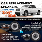 Car Speaker Replacement fits 2007-2013 for Toyota Tundra crew cab