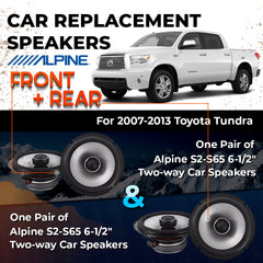 Car Speaker Replacement fits 2007-2013 for Toyota Tundra crew cab