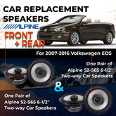 Car Speaker Replacement fits 2007-2016 for Volkswagen EOS
