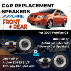 Car Speaker Replacement fits 2007 for Pontiac G3 hatchback