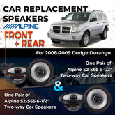 Car Speaker Replacement fits 2008-2009 for Dodge Durango