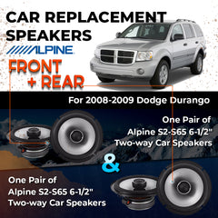 Car Speaker Replacement fits 2008-2009 for Dodge Durango