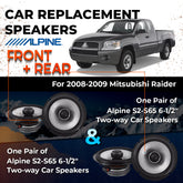 Car Speaker Replacement fits 2008-2009 for Mitsubishi Raider