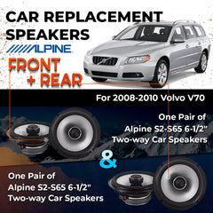 Car Speaker Replacement fits 2008-2010 for Volvo V70