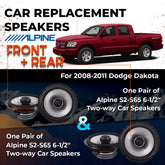 Car Speaker Replacement fits 2008-2011 for Dodge Dakota