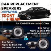 Car Speaker Replacement fits 2008-2011 for Mercedes C-Class