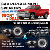 Car Speaker Replacement fits 2008-2013 for Chevrolet Silverado Extended Cab