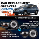 Car Speaker Replacement fits 2008-2013 for Nissan Rogue