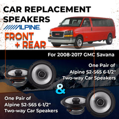 Car Speaker Replacement fits 2008-2017 for GMC Savana
