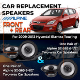Car Speaker Replacement fits 2009-2012 for Hyundai Elantra Touring