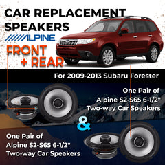 Car Speaker Replacement fits 2009-2013 for Subaru Forester