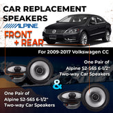 Car Speaker Replacement fits 2009-2017 for Volkswagen CC