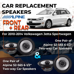 Car Speaker Replacement fits 2010-2014 for Volkswagen Jetta Sportwagen