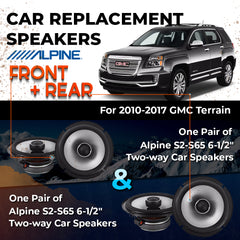 Car Speaker Replacement fits 2010-2017 for GMC Terrain