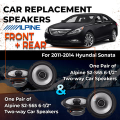 Car Speaker Replacement fits 2011-2014 for Hyundai Sonata