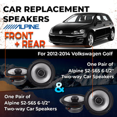 Car Speaker Replacement fits 2012-2014 for Volkswagen Golf