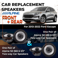 Car Speaker Replacement fits 2013-2022 for Ford Escape