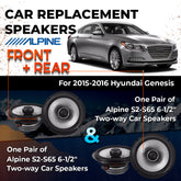 Car Speaker Replacement fits 2015-2016 for Hyundai Genesis Sedan