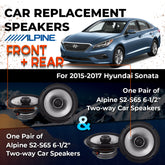 Car Speaker Replacement fits 2015-2017 for Hyundai Sonata