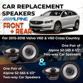 Car Speaker Replacement fits 2015-2018 for Volvo V60 / V60 Cross Country