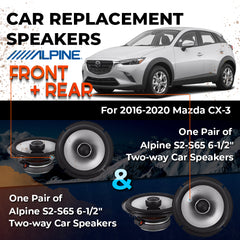 Car Speaker Replacement fits 2016-2020 for Mazda CX-3
