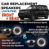 Car Speaker Replacement fits 2021 for Ford Bronco Sport