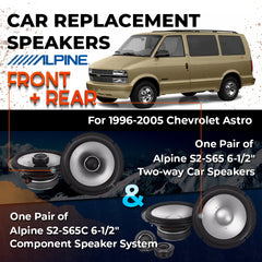 Car Speaker Replacement fits 1996-2005 for Chevrolet Astro