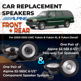 Car Speaker Replacement fits 2000-2002 for GMC Yukon / Yukon XL / Yukon Denali