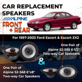 Car Speaker Replacement fits 1997-2003 for Ford Escort / Escort ZX2