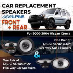 Car Speaker Replacement fits 2000-2004 for Nissan Xterra