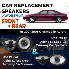 Car Speaker Replacement fits 2001-2003 for Oldsmobile Aurora