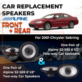 Car Speaker Replacement fits 2001 for Chrysler Sebring Sedan