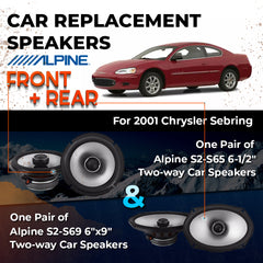 Car Speaker Replacement fits 2001 for Chrysler Sebring Sedan
