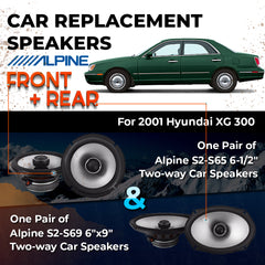 Car Speaker Replacement fits 2001 for Hyundai XG 300