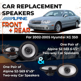 Car Speaker Replacement fits 2002-2005 for Hyundai XG 350