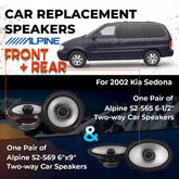 Car Speaker Replacement fits 2002 for Kia Sedona