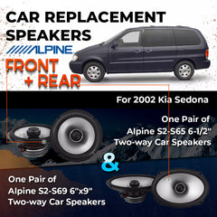 Car Speaker Replacement fits 2002 for Kia Sedona