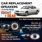 Car Speaker Replacement fits 2002 for Mazda Millenia